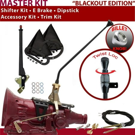 American Shifter 45RFE Shifter Kit Black 16 in. E Brake Cable Trim Kit Dipstick for F1FC9