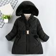 thumbnail image 2 of Mercatoo Girl's Fleece Lined Long Parka Puffer Coat Kids Winter Sherp𝐚 Thicken Ski Jacket Detachable Fu𝗿 Trim Hood Windbreaker, 2 of 4