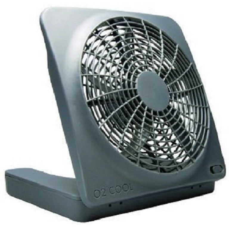 O2COOL 10 Inch Portable Battery or Electric Fan, Gray photo 1