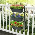 thumbnail image 2 of Vertical Raised Garden Bed, Hanging & Wall-Mounted Planter Garden Boxes, Adjustable Shelf & Detachable Hooks, 3-Tier Railing Raised Beds for Flower Strawberry Vegetable, 2 of 9