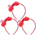 thumbnail image 1 of Bowknot Hair Hoops 3Set Red Headdresses Women Party Accessory Holiday Gathering, 1 of 4