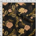 thumbnail image 4 of oneOone Cotton Flex Brown Fabric Florals Quilting Supplies Print Sewing Fabric By The Yard 40 Inch Wide, 4 of 6