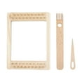 thumbnail image 3 of Kit de telar de madera, herramienta de reparación, suministros de arte, 20 cm x 15 cm, máquina de telar portátil, manualidades de bricolaje para coser 3 piezas, 3 of 8