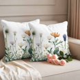 thumbnail image 6 of Outdoor Pillow Covers 18x18 Set of 2, Spring Summer Floral Waterproof Patio Throw Pillow Covers for Couch Sofa Chair, Farmhouse Botanical Flowers Decorative Pillowcases for Throw Pillows, 6 of 9