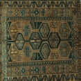 thumbnail image 1 of Ahgly Company Indoor Square Persian Turquoise Blue Traditional Area Rugs, 5' Square, 1 of 4