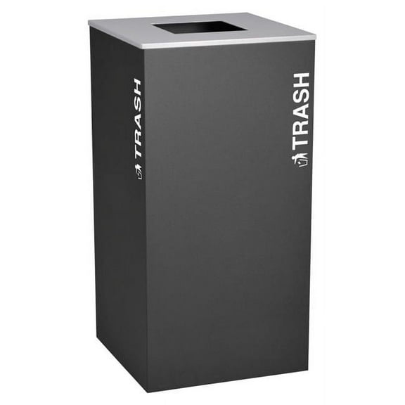 36 Gallon Trash Recycling Bin, Black