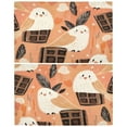 thumbnail image 2 of Birds with Chocolate Bars Tier Curtains for Kitchen 57x24 Inch Semi Sheer Light Filtering Half Window Curtains 2 Panels, 2 of 8