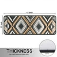 thumbnail image 5 of Kitchen Rugs Sets Of 2,Brown Geometric Triangle Diamond Pattern Anti Fatigue Kitchen Mat Rugs Non Slip Washable,Decorative Kitchen Floor Mats for Kitchen,Sink,Laundry,17"x47"+17"x47", 5 of 5