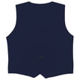 thumbnail image 3 of Kids Boy's 4 Button Formal Suit Vest Navy Dress Waistcoat Vest V-Neck Adjustable Back Strap Graduation Outfit for Boys 7-8 Years, 3 of 6