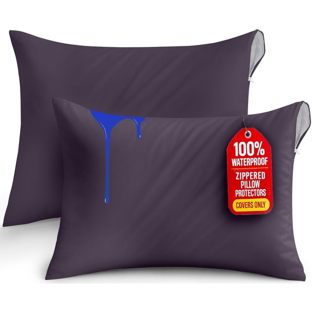 Protector de almohada Utopia Bedding impermeable con cierre de 51 x 71 cm