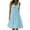 Sky Blue, variant on Sevevn Womens Summer Round Neck Print Sleeveless Beach Dress Beach Vacation Clothes for Women Sky Blue XXXXXL