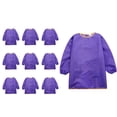 thumbnail image 2 of Delantal de para niños, delantal de pintura para niños con larga, , lavable, impermeable, para hornear y alimentar. Púrpura, 2 of 8
