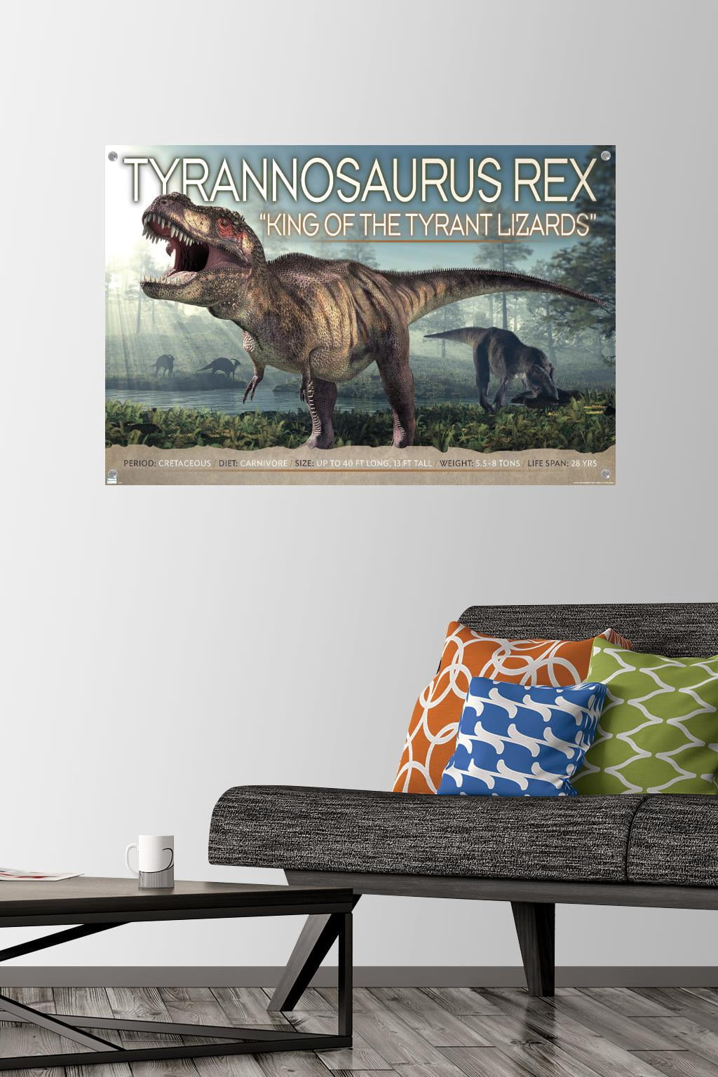 Dinosaurs - T-Rex Wall Poster with Push Pins, 22.375" x 34"