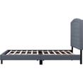 thumbnail image 5 of Modern Marvel Upholstered Platform Bed in Gray with Tufted Headboard and Sturdy Wood Slat Support, 5 of 5
