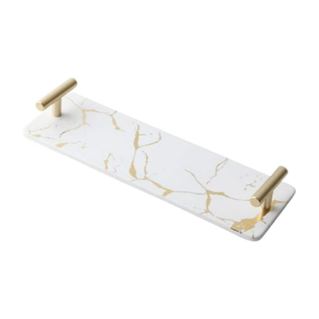 Bandeja de servicio rectángulo bandeja decorativa con manijas soportador de toallas de mano bandeja de toallas invitadas para el baño para el baño