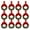 E #5, variant on Mini Christmas Wreaths for Kitchen Cabinets | 3.94 Inch Small Holiday Wreath Decor with Red Ribbon Bow | Set of 12 for Window Door & Office Holiday Decorations