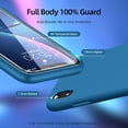 thumbnail image 2 of [3 in 1 for iPhone Xr Case, with 2 Pack Screen Protector, Liquid Silicone Slim Shockproof Protective Phone Case 6.1 inch [Microfiber Lining] (Navy Blue)…, 2 of 12
