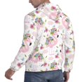 thumbnail image 6 of Wukai Flamingo And Flowers Print Men Hoodies Fleece Sweatshirts Long Sleeve Sweaters Pullover Fall Outfits Winter Clothes-4X-Large, 6 of 7