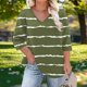 thumbnail image 1 of mfyjkho Tops Para Hacer Ejercicio Para Mujer, Camiseta Holgada Con Cuello En V, Mangas Tres Cuartos Y Mangas 3/4 Para Mujer Tops Para Hacer Ejercicio L, 1 of 6
