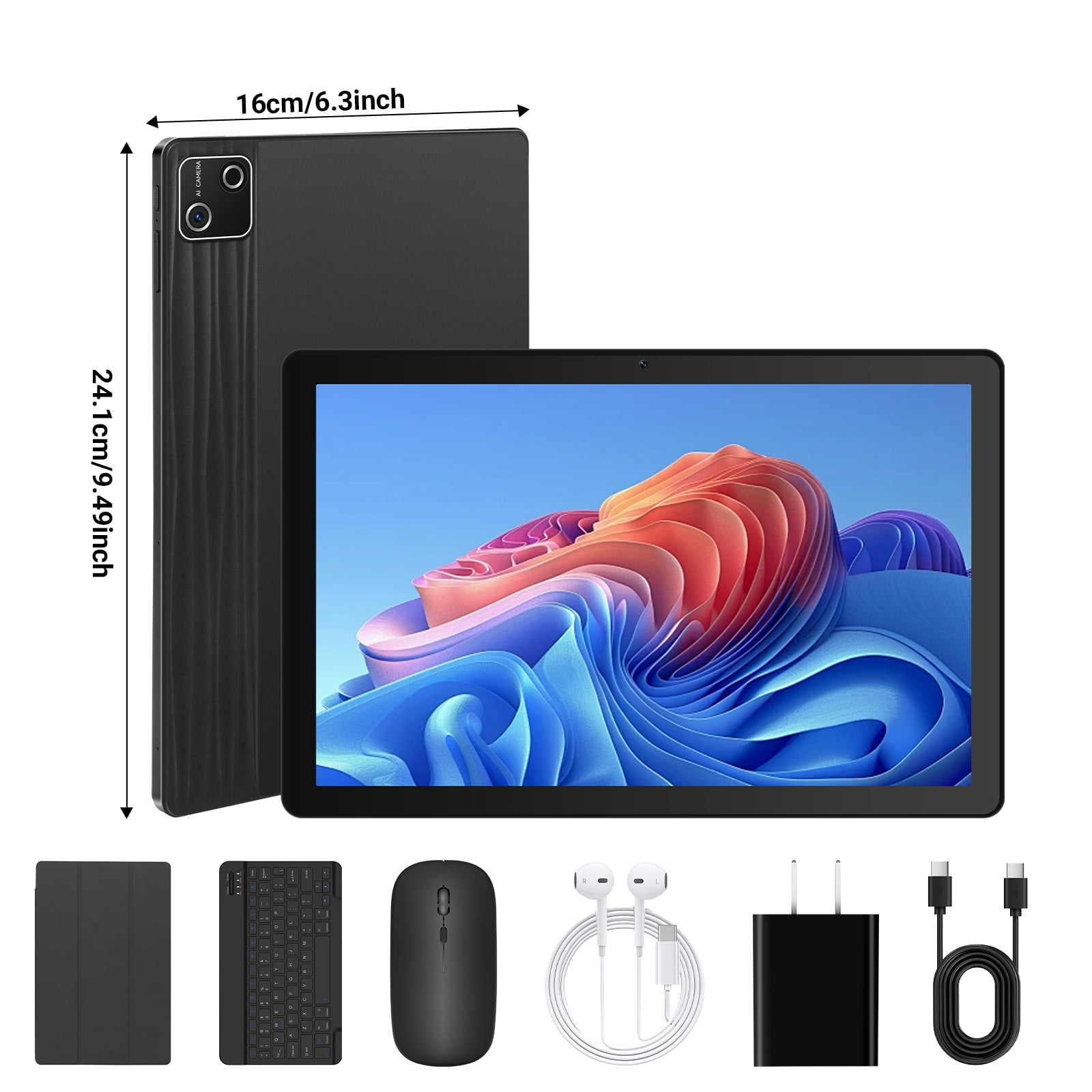 2026 Newest Android 15 Tablet with Keyboard, 30GB(6+24)RAM+128GB