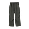 thumbnail image 2 of asjyhkr Mens Lounge Pants Waterproof Drawstring Elastic Waist Outdoor Hiking Camping Trousers with Zipper Pockets, 2 of 5