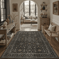 thumbnail image 5 of Floral 5x7 Area Rug, Machine Washable, Soft Vintage Floral Rug Non Slip Stain Resistant for Living Room, Bedroom, Dining Room -black, 5 of 8