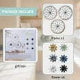 thumbnail image 3 of 3 Piece Round Farmhouse Wall Decor with 6 Piece Interchangeable Flowers 12'' Medallion Wood & Metal Rustic Wall Art for Living Room Bedroom Kitchen Bathroom Dining Room Home Decorations, 3 of 7