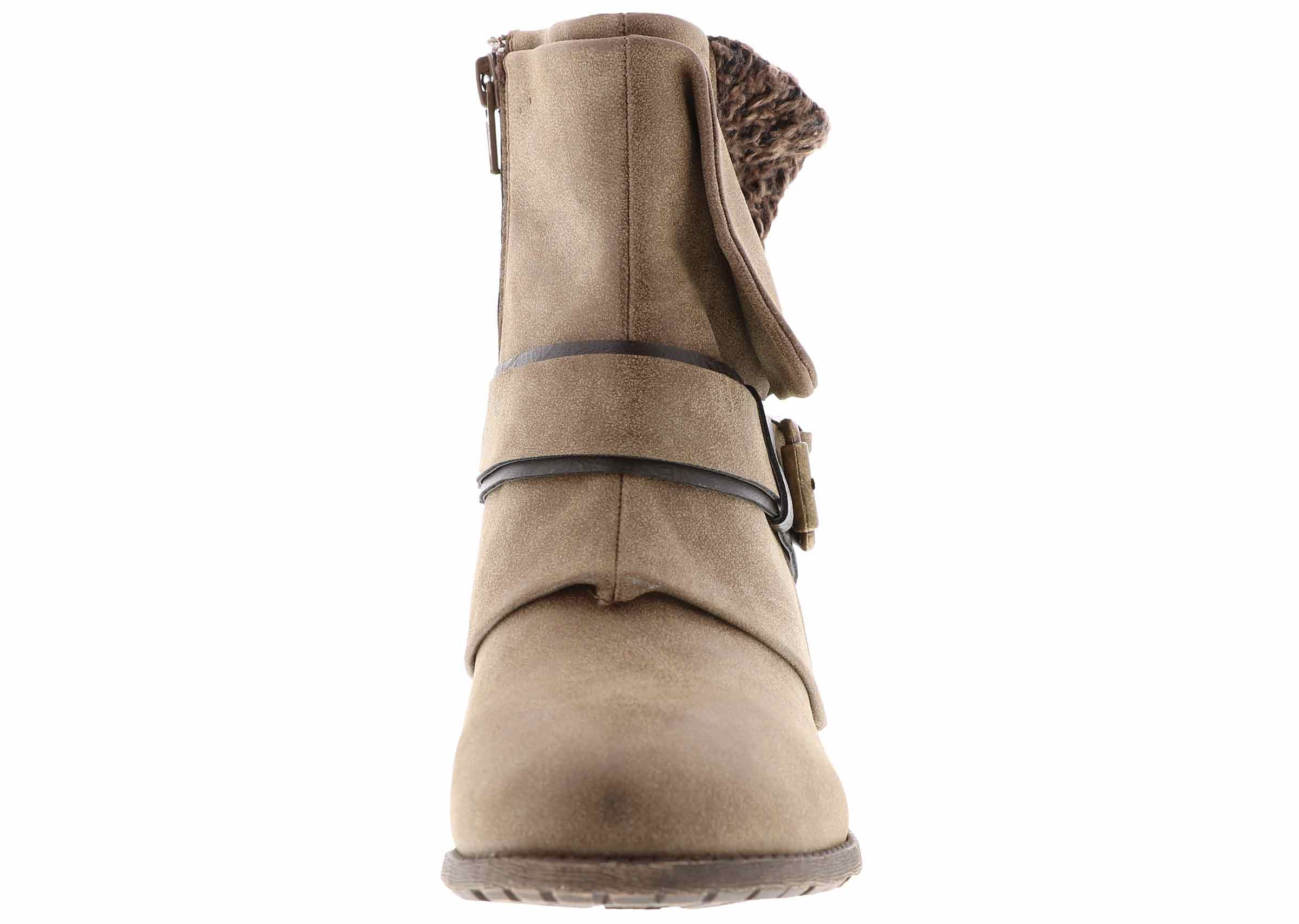 Jellypop Lauren Sweater Buckle Bootie Tan in Size 7 Walmart