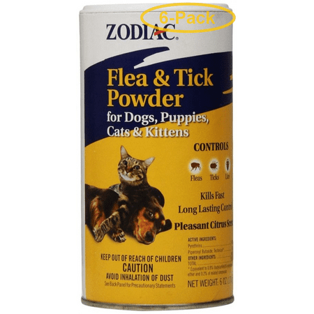 Zodiac Flea & Tick Powder for Dogs, Puppies, Cats & Kittens 5 oz - Pack of