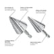 thumbnail image 3 of Broca escalonada Bosch SDC2 Turbo de acero de alta velocidad de 4,76 mm a 22,22 mm, 3 of 9