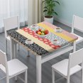 thumbnail image 3 of Vibrant floral pattern stretchable table cover, designed for square dining tables and outdoor patio settings, 3 of 6