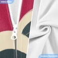 thumbnail image 4 of Swirls Japanese Woodblock Print Style Men’s Hoodies Sweatshirt with Full Zip Pockets Fleece Jackets, 4 of 8