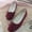 Wine, variant on Womens Ballet Flats Shoes Summer Trendy Solid Color Poinet Toe Flats Comfortable Breathable Bow Non-Slip Slip-on Casual Versatile Dress Shoes Black 7.5