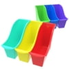 Storex Interlocking Small Book Bin, Plastic Desktop Storage for Letter Paper, Assorted Colors, 6 - Pack