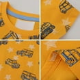thumbnail image 3 of Hiijoy Infant Boys T Shirt Excavator Print Short Sleeve T-Shirt, Yellow, 3 of 7
