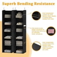 thumbnail image 5 of Closet Hanging Storage Shelves, 6-Shelf Hanging Closet Organizer with Bamboo Inserts, Foldable Closet Organizers and Storage for Bedroom,Sturdy Hook Closet Storage W/ 2 Side Pockets,Gray, 5 of 8