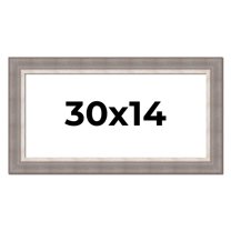 30x14 Frame Grey Real Wood Picture Frame Width 2.75 Inches | Interior Frame Depth 0.5 Inches |
