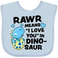 thumbnail image 3 of Inktastic Rawr Means I Love You in Dinosaur Valentine Boys or Girls Baby Bib, 3 of 4