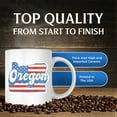 thumbnail image 2 of Oregon State Outline Coffee Mug - OR State Shape with USA Flag - 11 Ounce Coffee Mug - White Interior & Handle - Choose Your State - Design Printed On Both Sides - Glossy Ceramic - BMCM01162, 2 of 6