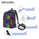 thumbnail image 3 of Disketp Bright Universe Mochila de Lona Estampada, Mochila Escolar de Viaje Ligera para Estudiantes y Portátil-Small, 3 of 5