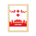 thumbnail image 1 of Hito de la silueta roja de China Cuadro de madera decorativa marco de casa A4, 1 of 3