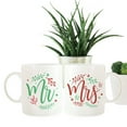 thumbnail image 2 of Koyal Wholesale 11oz. Funny Christmas Coffee Mug Gag Couple Gift, Mr, Mrs, 2-Pack, Wedding Engaged Bridal Shower Gift, 2 of 3