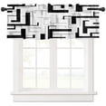 thumbnail image 2 of Modern Art Geometry Black Grey Curtain Home Decoration Living Room Short Curtains Window Treatments For Kitchen Bedroom, 2 of 6