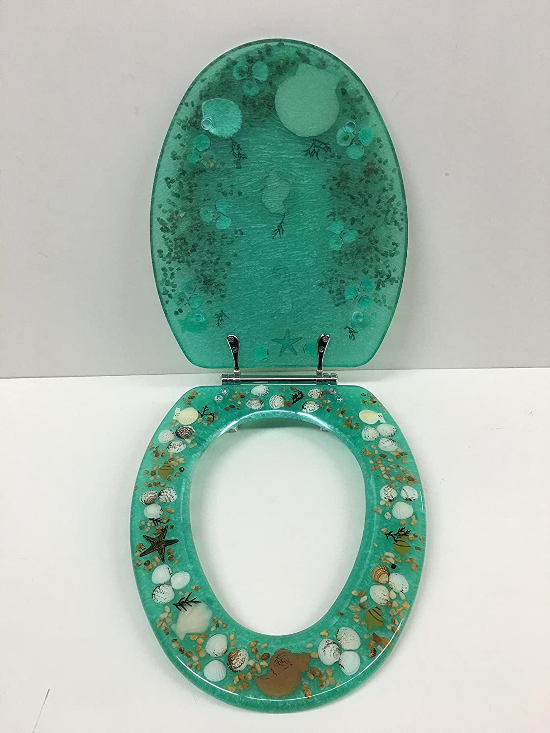 Daniel's Green Oval Resin 14.25" x 17", Toilet Seat