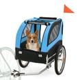 thumbnail image 1 of Costway Dog Bike Trailer Foldable Pet Cart with 3 Entrances for Travel, 1 of 9