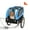 Blue/Black, variant on Costway Dog Bike Trailer Foldable Pet Cart w/ 3 Entrances for Travel