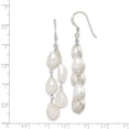 thumbnail image 2 of 925 Sterling Silver Dangle Polished Shepherd hook White Freshwater Cultured Pearl Earrings Measures 56x8mm Wide - Dangle, 2 of 2