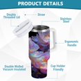 thumbnail image 4 of 40 oz Tumbler With Handle Stainless Steel Insulated Tumbler With Lid for Car Cup Holder Digital Art Of Peony, 4 of 9
