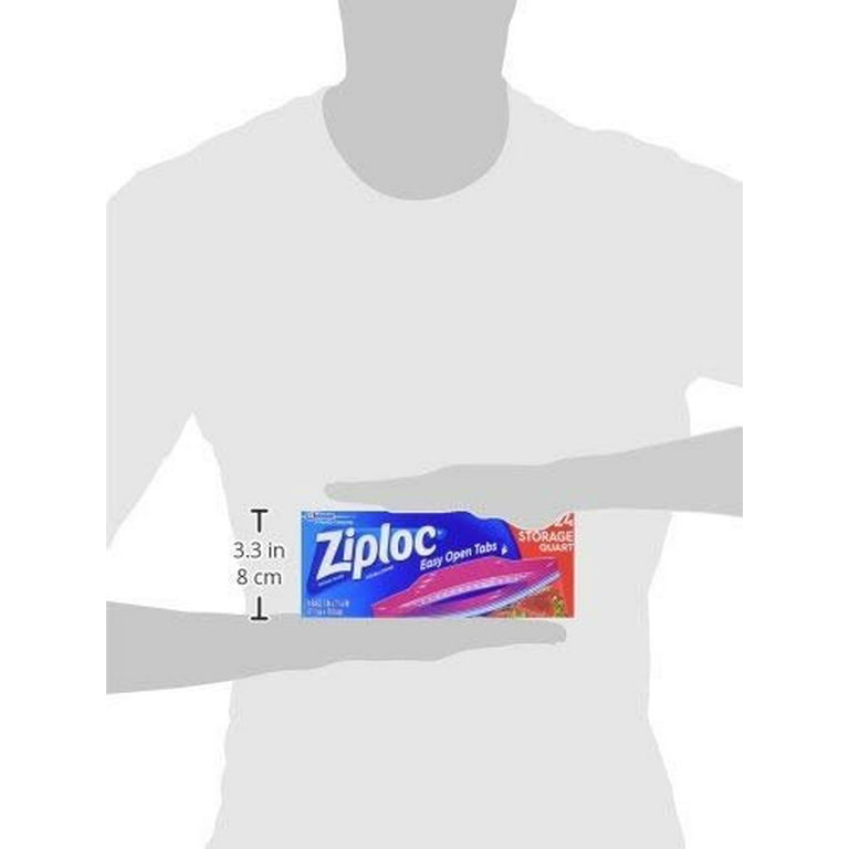 Ziploc® Quart Storage Bags with Stay Open Technology, 80 ct