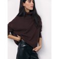 thumbnail image 4 of Women's Oversized Turtleneck Sweater, Loose Long Sleeve Ribbed Knit Pullover for Everyday Wear, 4 of 6